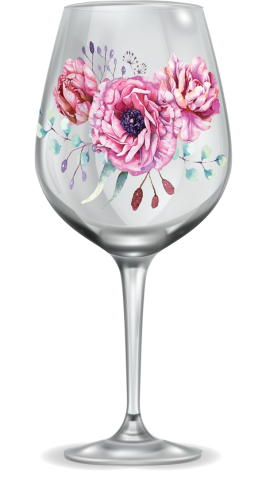 Painted Wine Glass