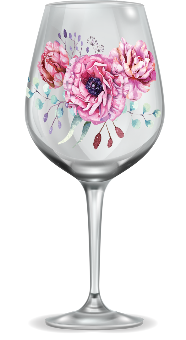 Painted Wine Glass