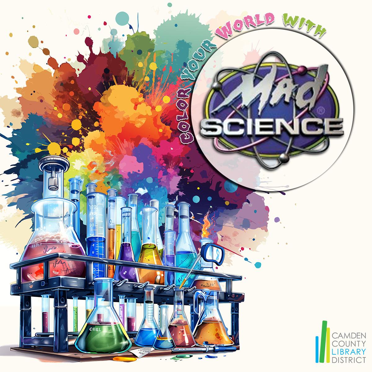 Color Your World with Mad Science - Test tubes with exploding colors
